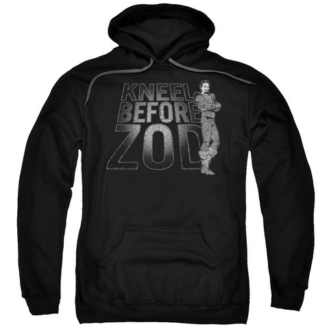 Dc-Kneel Zod - Adult Pull-Over Hoodie - Black- Medium