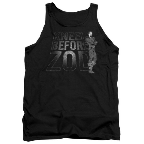 Dc-Kneel Zod - Adult Tank Top - Black- Medium