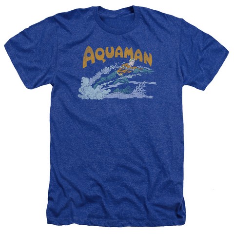 Dc-Aqua Swim - Adult Heather Tee - Royal- Small