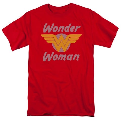 Dc-Wonder Wings - Short Sleeve Adult 18-1 Tee - Red- Medium