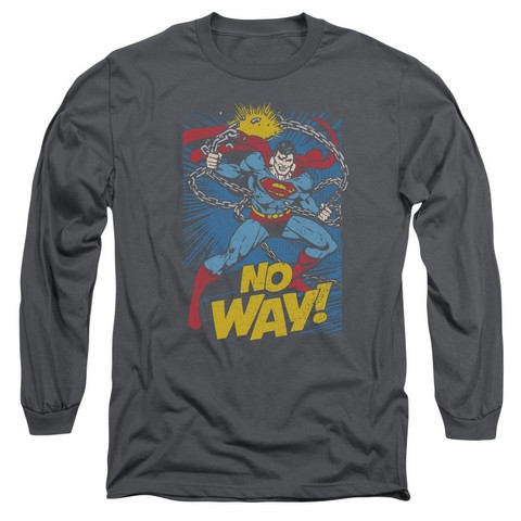 Dc-No Way - Long Sleeve Adult 18-1 Tee - Charcoal- Medium