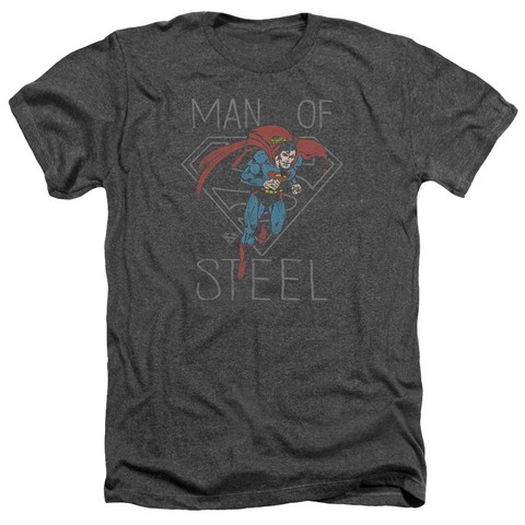 Dc-Hardened Heart - Adult Heather Tee - Charcoal- Extra Large