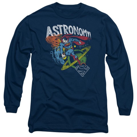 Dc-Astronomy - Long Sleeve Adult 18-1 Tee - Navy- Small
