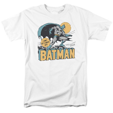 Dc-Night Off - Short Sleeve Adult 18-1 Tee - White- 2X