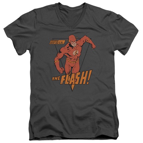 Dc-Whirlwind - Short Sleeve Adult 30-1 Tee V-Neck - Charcoal, Medium