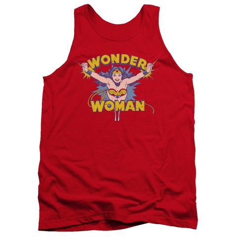Dc-Flying Through - Adult Tank Top - Red- Medium