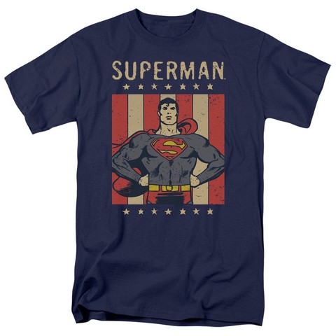 Dc-Retro Liberty - Short Sleeve Adult 18-1 Tee - Navy- Medium