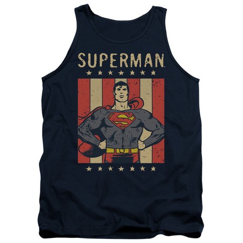 Dc-Retro Liberty - Adult Tank Top - Navy- 2X