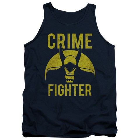 Dc-Fight Crime - Adult Tank Top - Navy- 2X