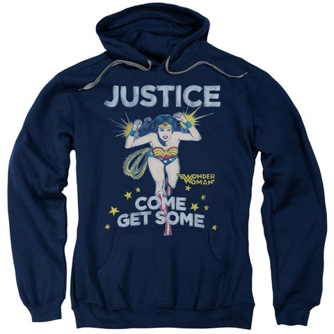 Dc-Get Some - Adult Pull-Over Hoodie - Navy- Large