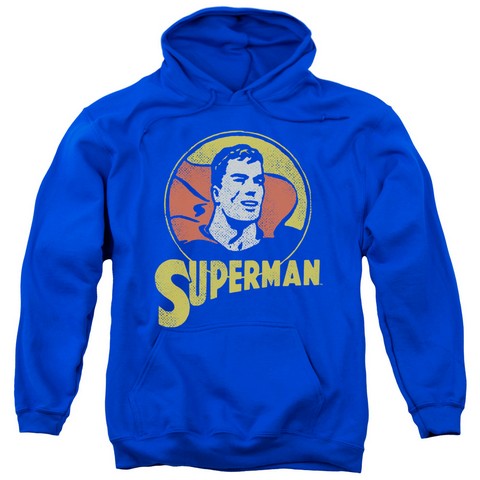 Dc-Super Circle - Adult Pull-Over Hoodie - Royal Blue- 2X