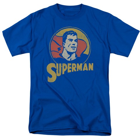 Dc-Super Circle - Short Sleeve Adult 18-1 Tee - Royal Blue- Extra Large