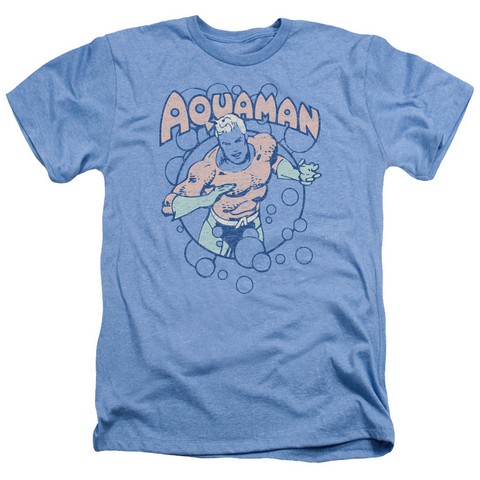 Dc-Bubbles - Adult Heather Tee - Light Blue- Medium