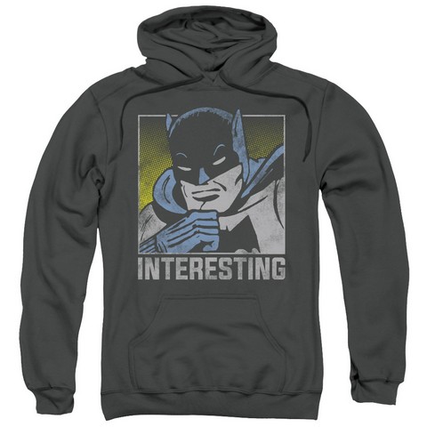 Dc-Interesting - Adult Pull-Over Hoodie - Charcoal- Small
