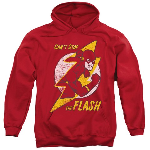 Dc-Flash Bolt - Adult Pull-Over Hoodie - Red- Extra Large