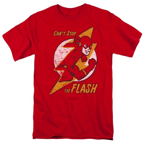 Dc-Flash Bolt - Short Sleeve Adult 18-1 Tee - Red- Medium