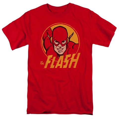 Dc-Flash Circle - Short Sleeve Adult 18-1 Tee - Red- 5X