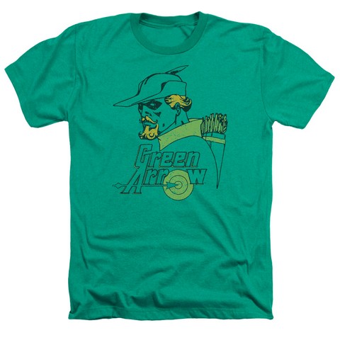 Dc-Close Up - Adult Heather Tee - Kelly Green- Large