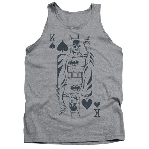 Dc-Bat Card - Adult Tank Top - Athletic Heather- Small