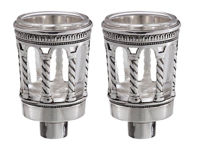 Picture of Nua Collection 58131 Silver Plated Palace Neronim Holders  3 in.