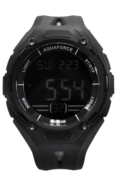 Picture of Aquaforce 26-004 Multi Function Black Strap Digital Watch with Black Dial