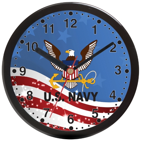 Picture of Frontier 12C Aqua Force 12 in. Plastic Wall Clock with Navy Blue Dial