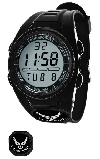 Picture of Aquaforce 50D Combat Multi Function Black Strap Black Case Digital Watch with Black Dial