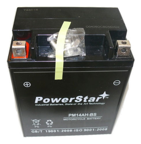 Replacement Yuasa YTX14AH - BS High Performance Motorcycle Battery 12 V 12Ah 210cca
