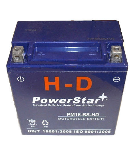 Picture of BatteryJack PM16-BS-HD 3YR Warranty YTX16 - BS Battery front Suzuki 1400cc VS1400GL Intruder GLP S83 2008