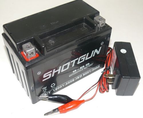 Picture of BatteryJack 9-BS-SHOTGUN-F120010W-3 Shotgun YTX9 - BS 9BS PowerSports Motorcycle Battery & Charger