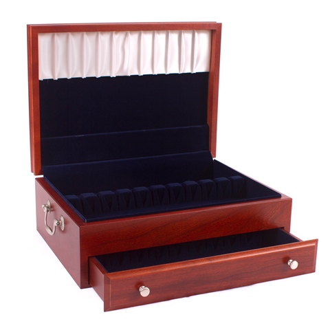 Picture of American Chest F01M Bounty One Drawer Flatware Chest- Mahogany