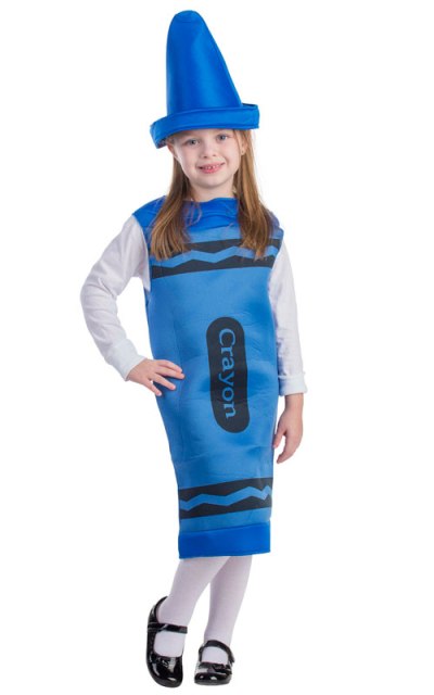 Blue Crayon Costume, Small - Age 4 to 6