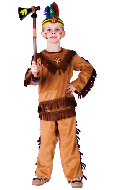 Picture of Dress Up America 751-T4 Native American Warrior Boys Costume- T4