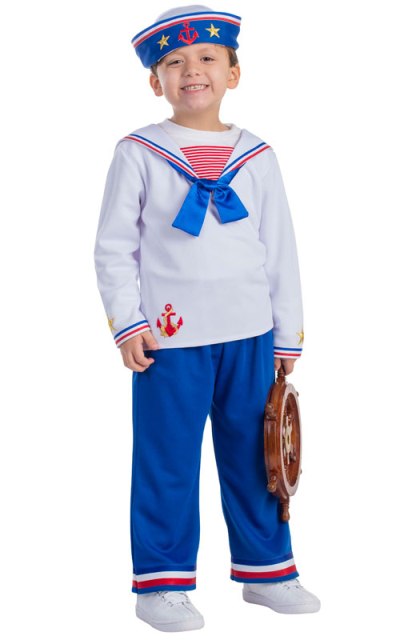 Picture of Dress Up America 776-M Sailor Boys Costume, Medium - Age 8 to 10