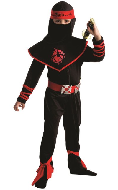 Picture of Dress Up America 784-M Ninja Warrior Boys Costume- Medium - Age 8 to 10