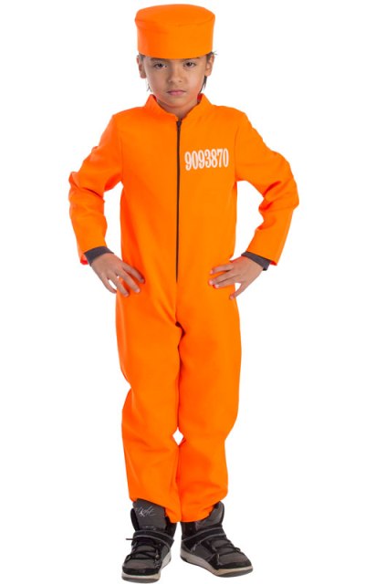 Picture of Dress Up America 793-L Prisoner Boys Costume, Large - Age 12 to 14