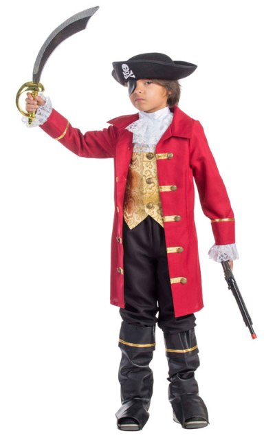 Picture of Dress Up America 795-T4 Elite Boys Pirate Costume- T4