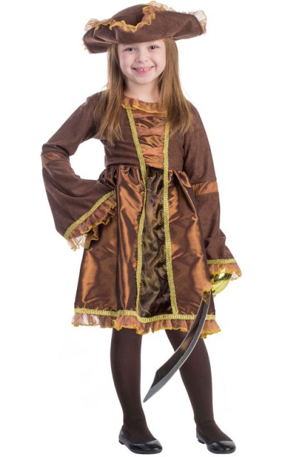 Pirate Girls Costume - Medium - Age 8 to 10
