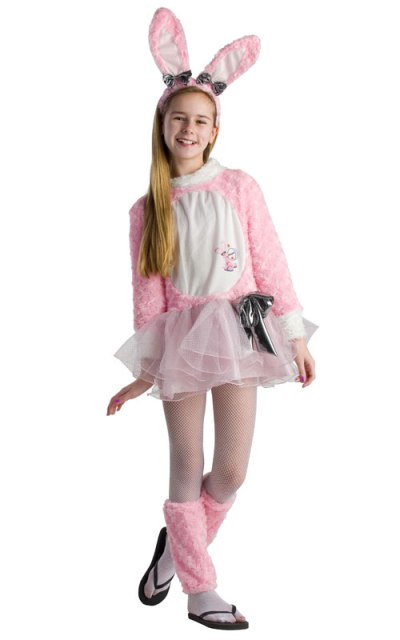 Picture of Dress Up America 812-M Tween Energizer Bunny Girls Dress- Medium