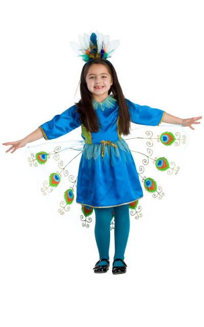 Picture of Dress Up America 828-L Proud Peacock Girls Costume- Large - Age 12 to 14