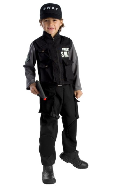 Junior SWAT Team Boys Costume, Small - Age 4 to 6