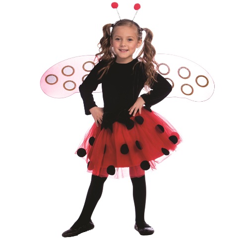 Picture of Dress Up America 841-M Ladybug Dress Costume- Medium - Age 8 to 10