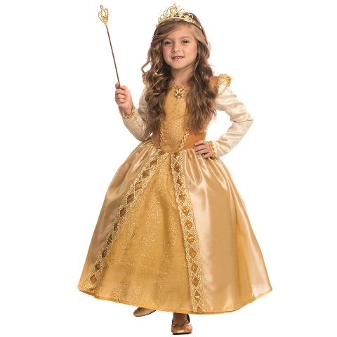 Picture of Dress Up America 848-L Majestic Golden Princess Costume- Large - Age 12 to 14