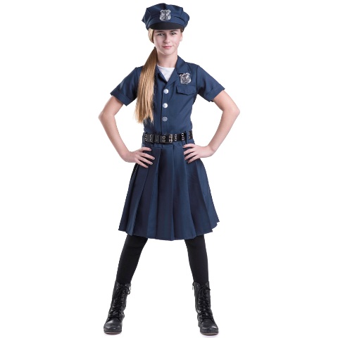 Girls Police Officer Costume, T2