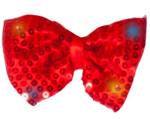 Picture of Dress Up America 912-R Sequin Bow Tie with LED&#44; Red