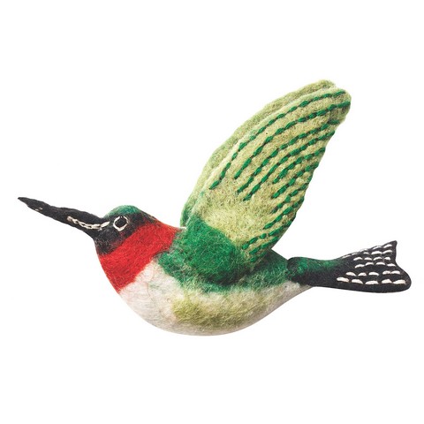 Picture of Wild Woolies Felt Bird Garden Ornament - Hummingbird
