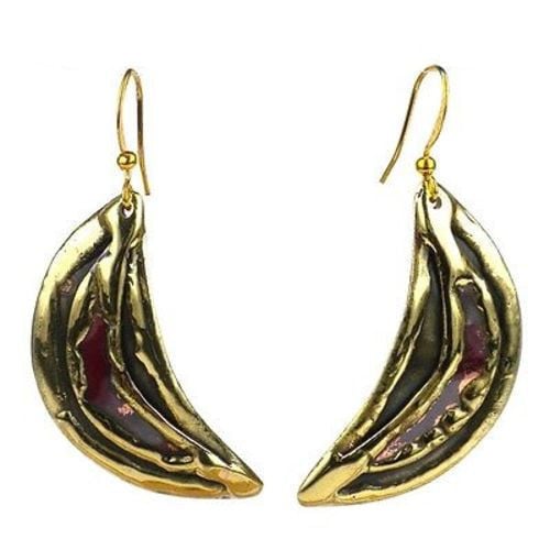 Brass & Copper Slice Earrings