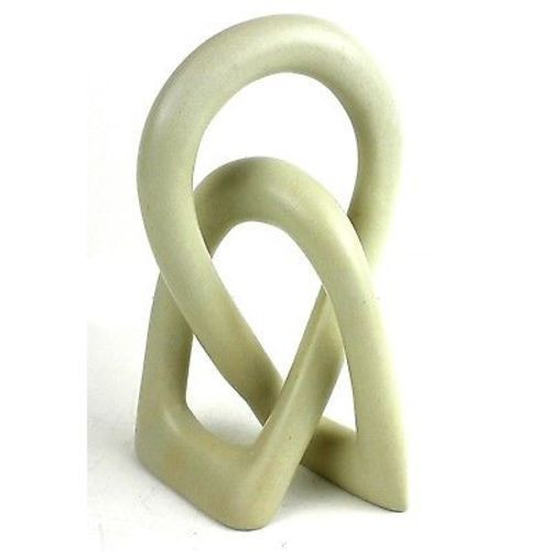 Natural Soapstone Lovers Knot- 6 in.