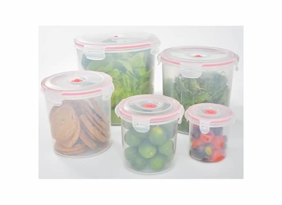 Picture of Lasting Freshness 10400 Vacuum Round Food Storage Containers&#44; 11 Pieces