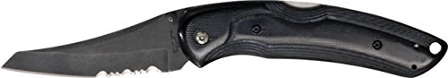 Bear & Sons Cutlery SR Persuador G10 Black 154CM Black TI Coat Modified Tanto Part Serrated